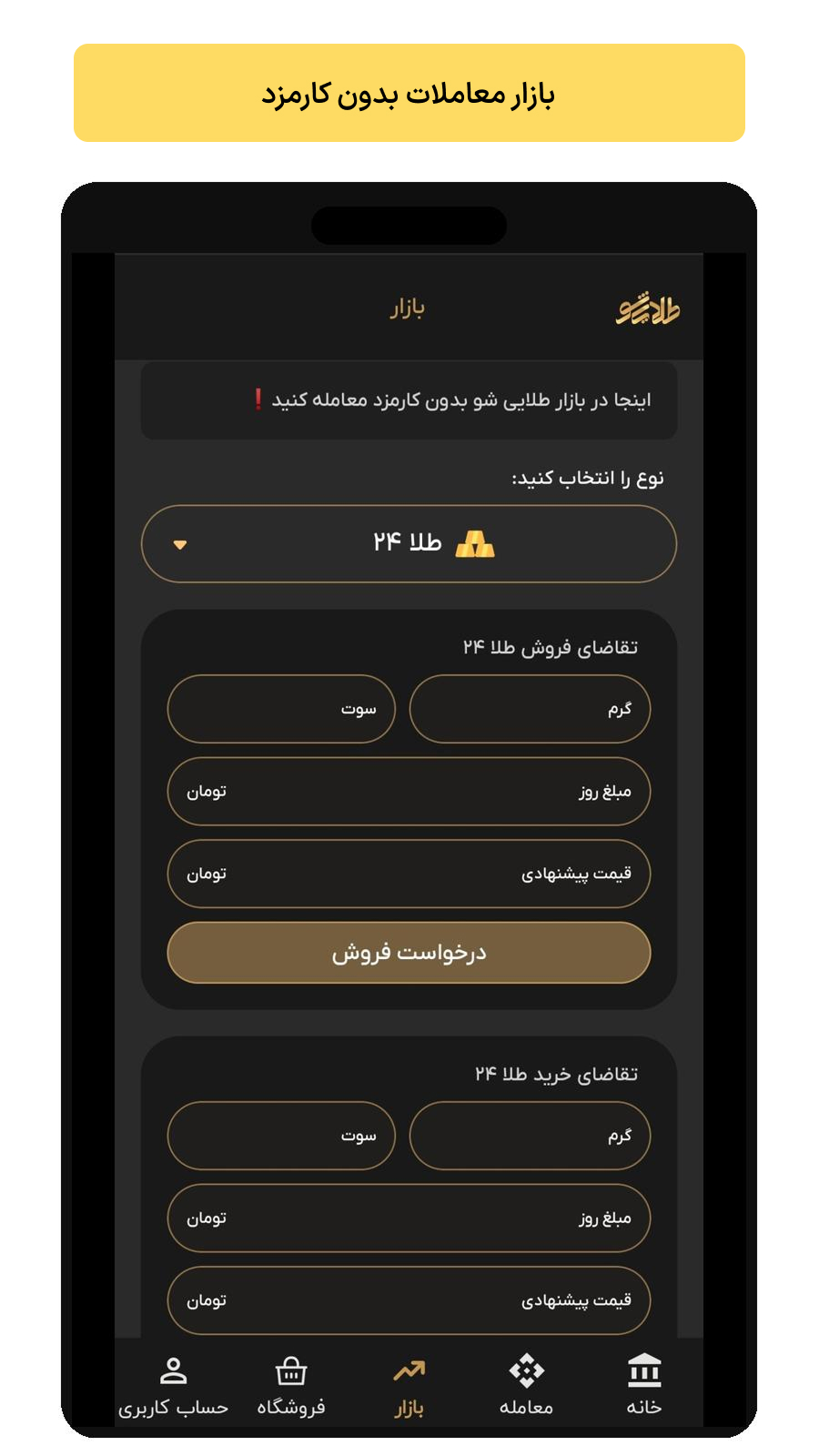 بازار معاملات بدون کارمزد